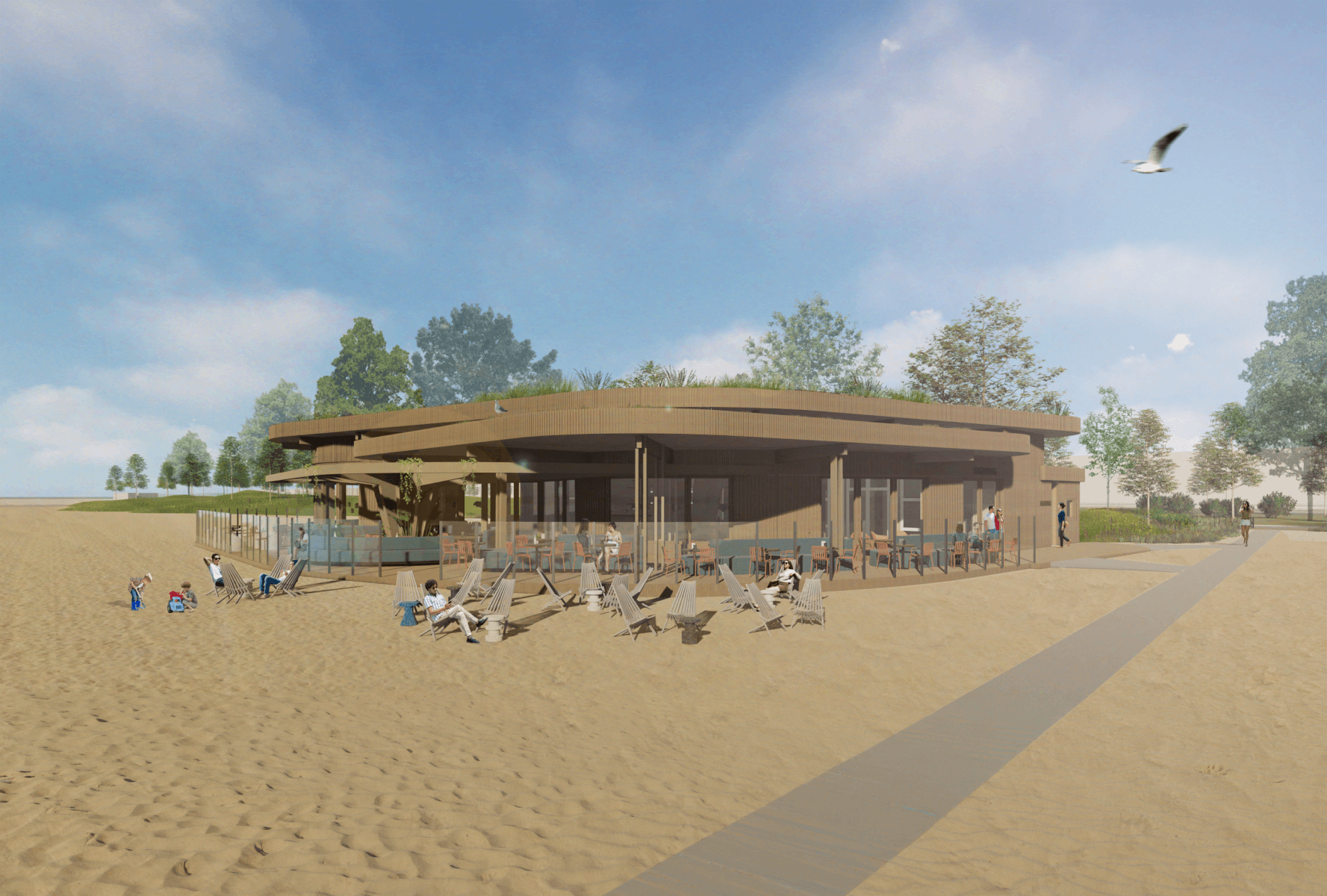 Strandpaviljoen Haarrijnseplas Utrecht MONK architecten bna